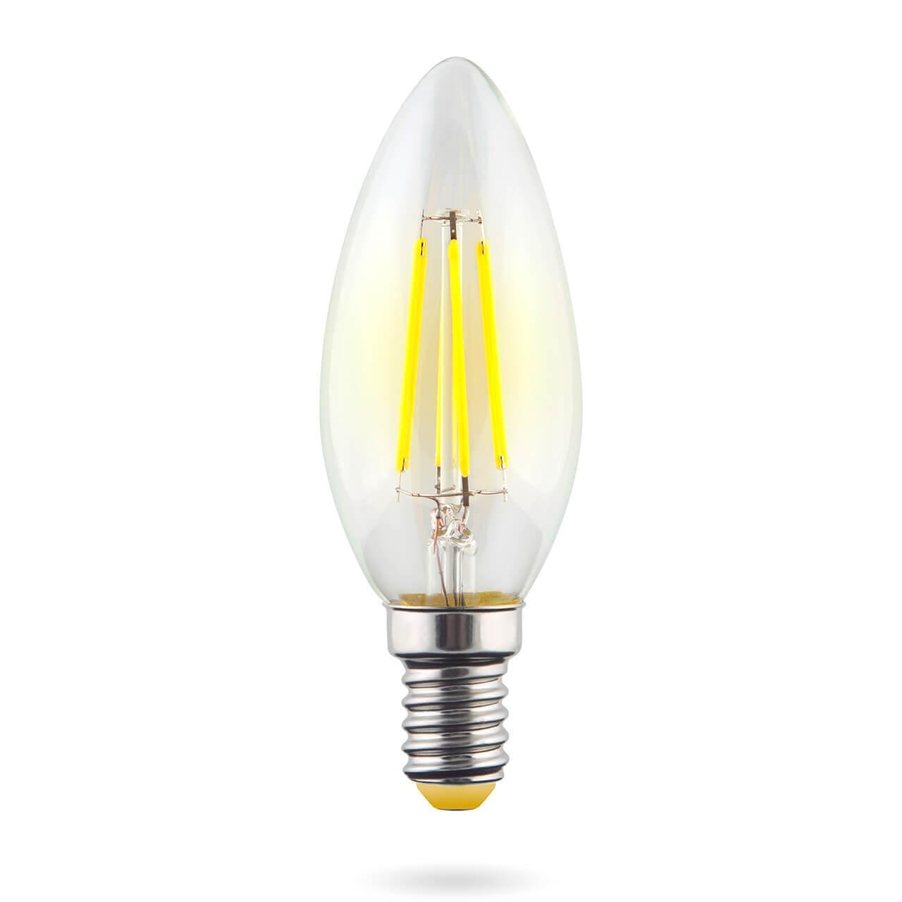 Картинка Лампа светодиодная филаментная Voltega E14 6W 2800К прозрачная VG10-C1E14warm6W-F 7019