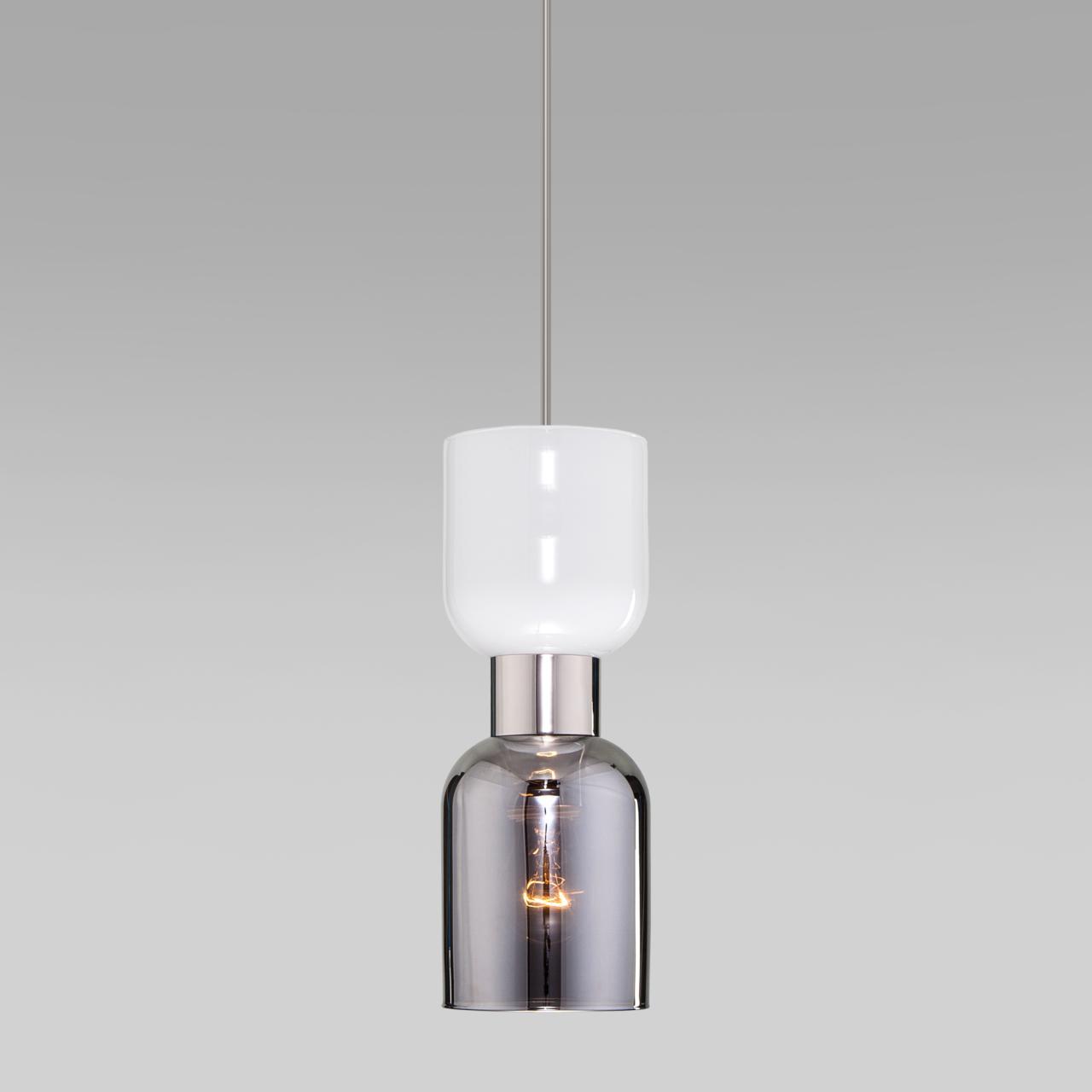 Дополнительная картинка Подвесной светильник со стеклянным плафоном 50118/1 никель