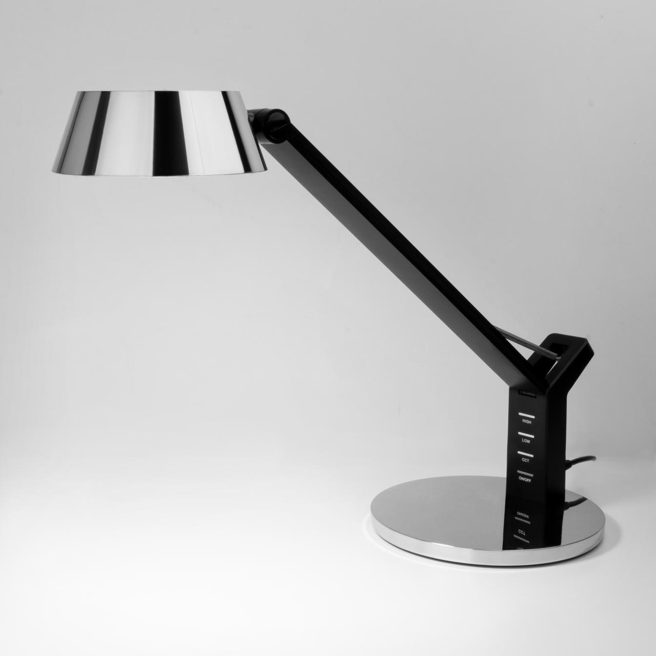 Картинка Светодиодная настольная лампа с сенсорным управлением 80426/1 черный/серебро