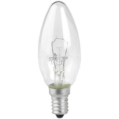 Лампа накаливания ЭРА E14 40W 2700K прозрачная ДС 40-230-E14-CL Б0039127 купить в Алматы svet.kz