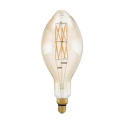Лампа светодиодная филаментная диммируемая Eglo E27 8W 2100К янтарь 11685 купить в Алматы svet.kz