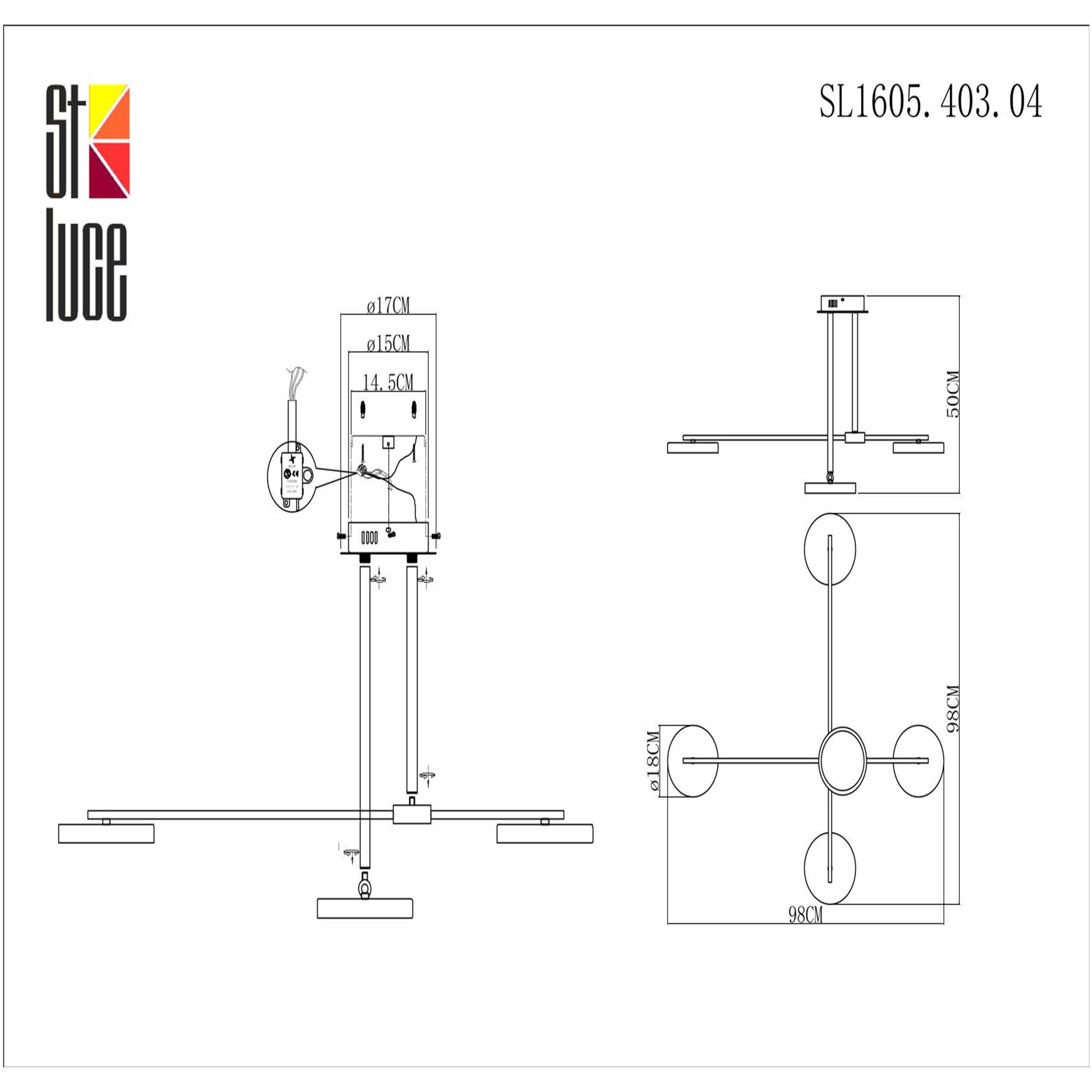 Картинка Подвесная светодиодная люстра ST Luce Farone SL1605.403.04