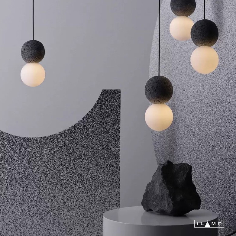 Картинка Подвесной светильник iLamp FOXTROT 10694P/1-D100 BLACK&WHITE