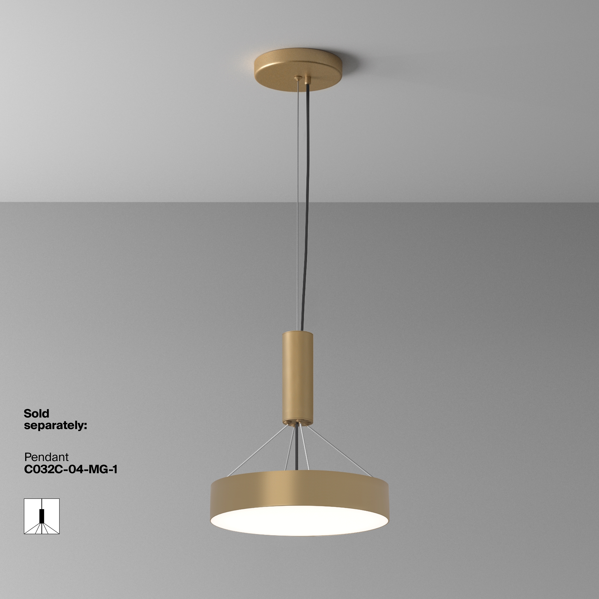 Дополнительная картинка Потолочный светильник Technical C032CL-36W4K-RD-MG