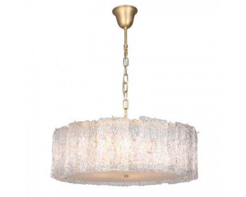 newport 10820 10824+8/s brass , подвесной светильник, brass clear crystal d60*h20 cm e14 12*60w, доставка по Казахстану 