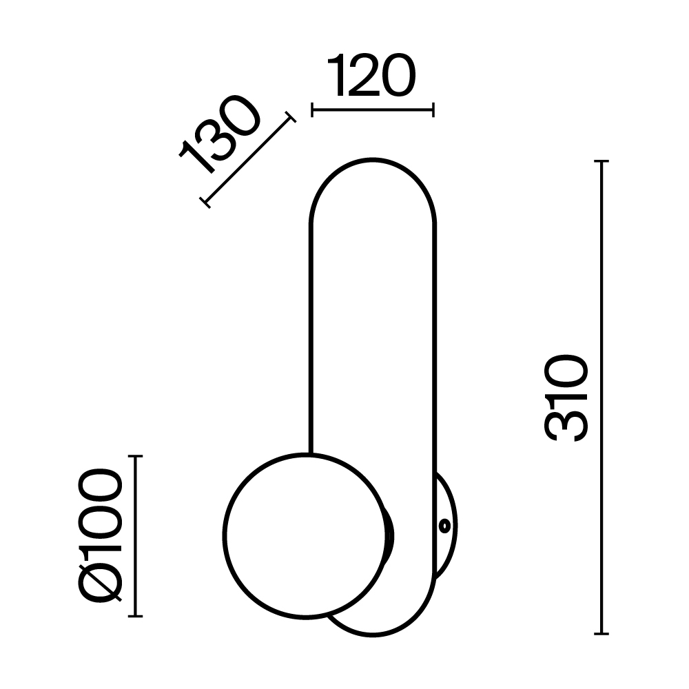 Дополнительная картинка Настенный светильник (бра) Maytoni MOD419WL-01G