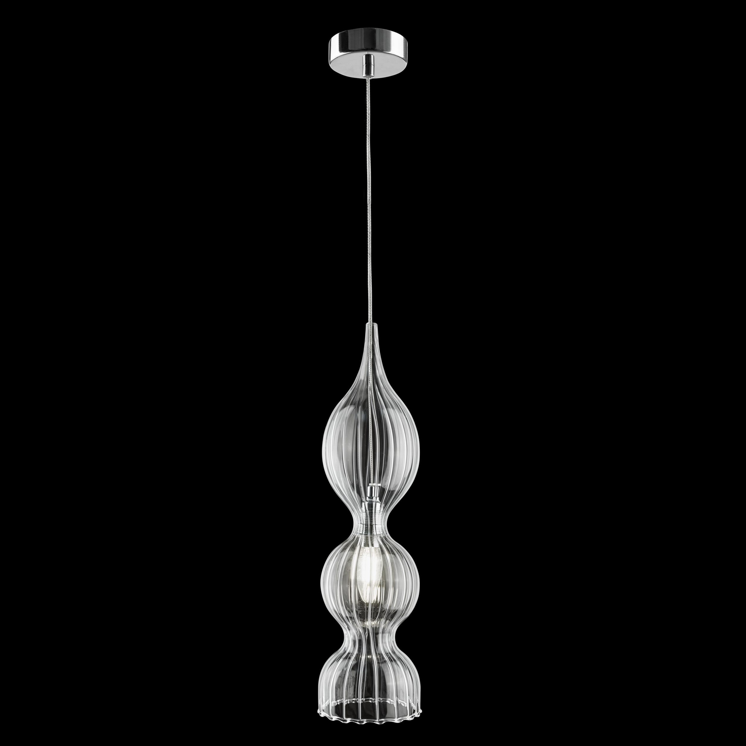 Картинка Светильник подвесной Crystal Lux IRIS SP1 B TRANSPARENT Crystal Lux 2075/201
