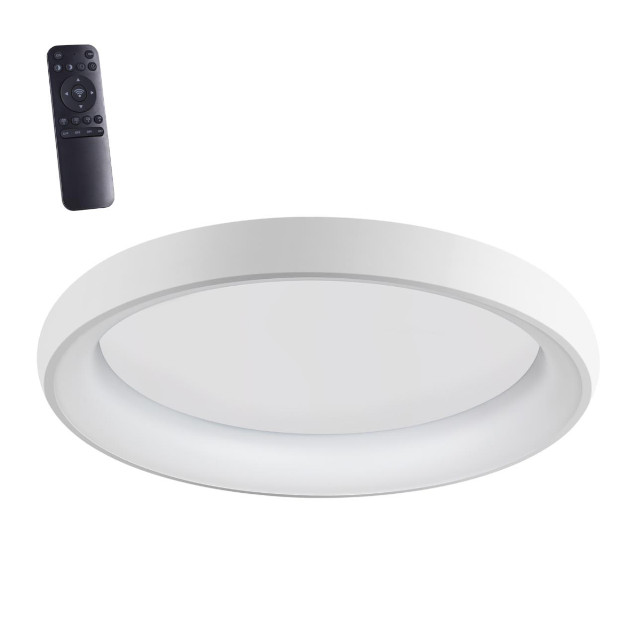 люстры 359033 over nt23 000 белый светильник накладной диммируемый, в комплекте пульт ду (2.4g) ip20 led 3000к~6000к 60w 85-265v fold, доставка по Казахстану 