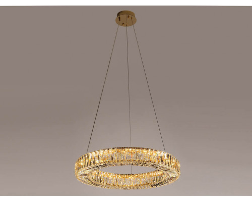 newport 8260 8262/s gold new , подвесной светильник, gold clear crystal d60*h7,6/250 cm led strip 48w 3000k 4800lm, доставка по Казахстану 