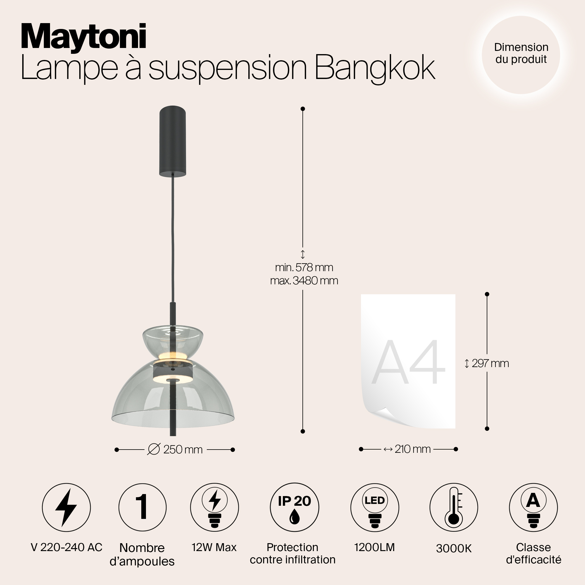 Дополнительная картинка Подвесной светильник Maytoni MOD185PL-L11B3K2