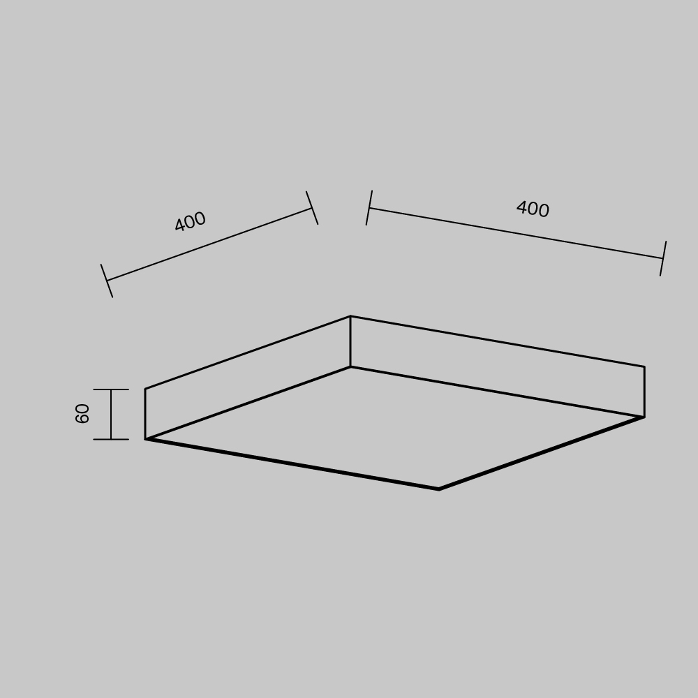 Дополнительная картинка Потолочный светильник Technical C032CL-45W4K-SQ-B