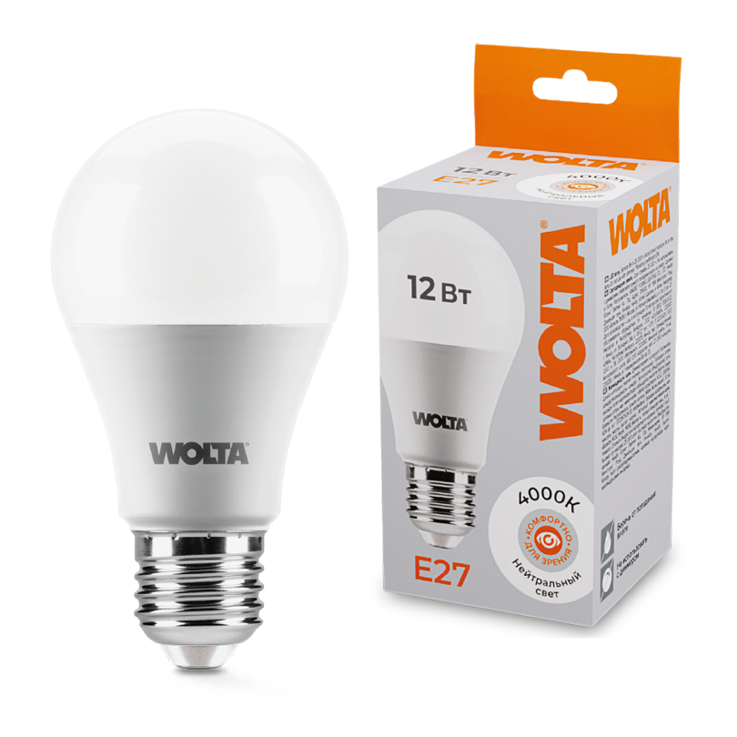 Картинка Лампа LED WOLTA 25S60BL12E27 4000K