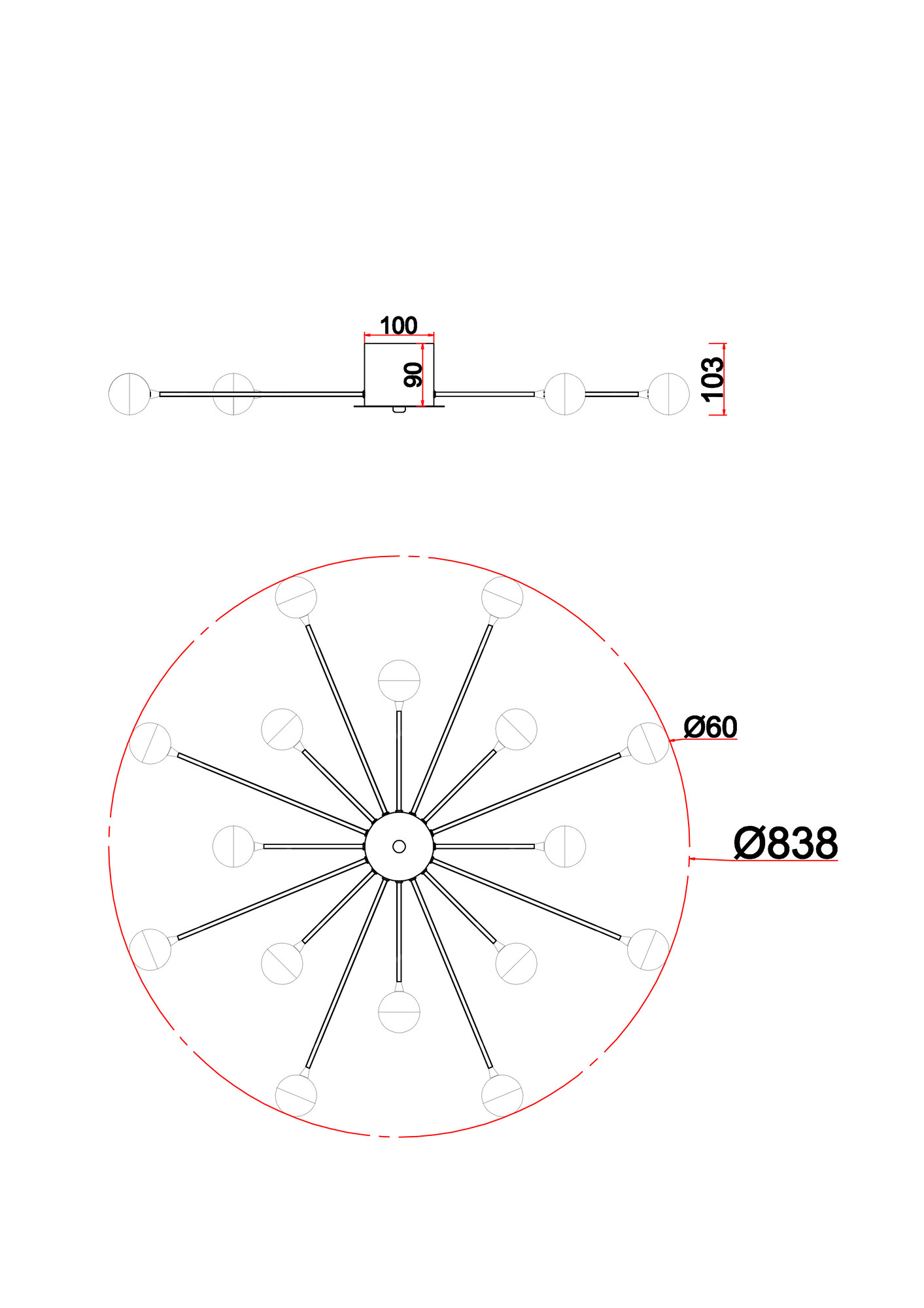 Картинка Потолочная люстра Freya FR5242CL-16BS