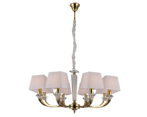 люстры newport 11400 11408/c gold , люстра, gold clear crystal shade white d82*h45/150 cm e14 8*60w, доставка по Казахстану 