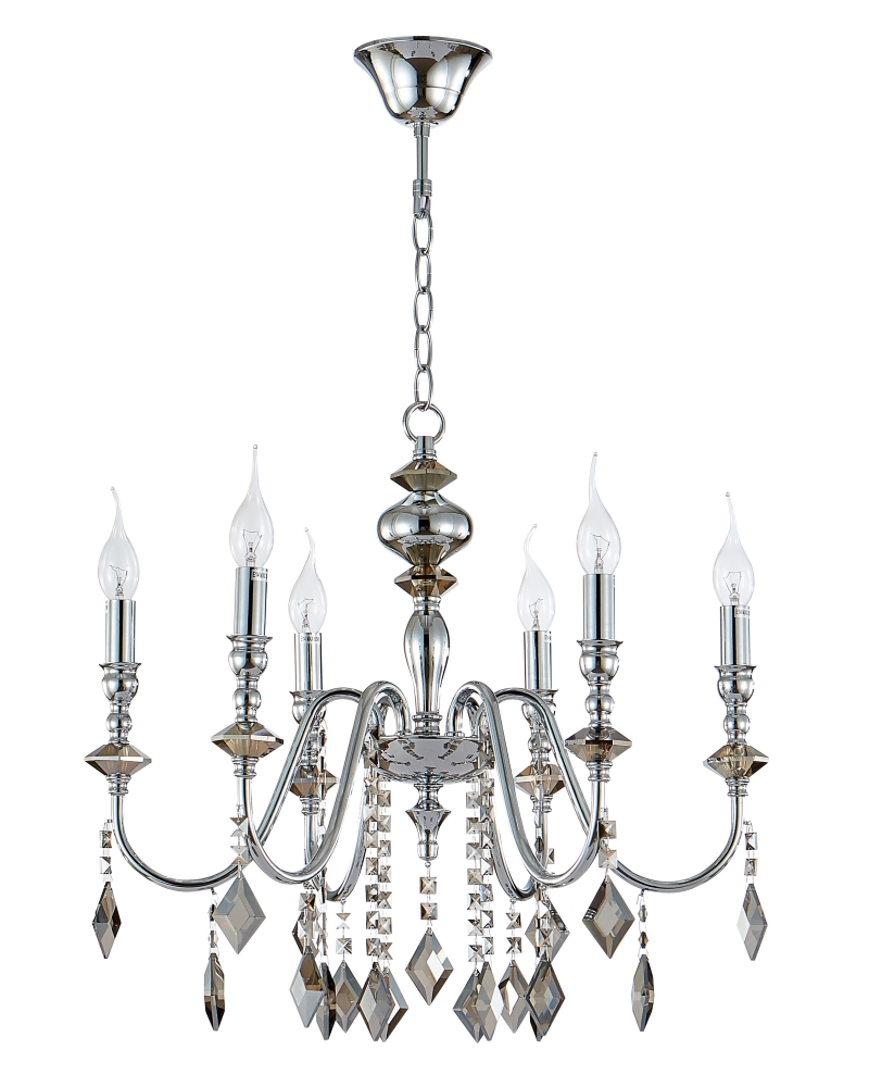 Картинка Люстра Crystal Lux MERCEDES SP6 CHROME/SMOKE Crystal Lux 0950/306
