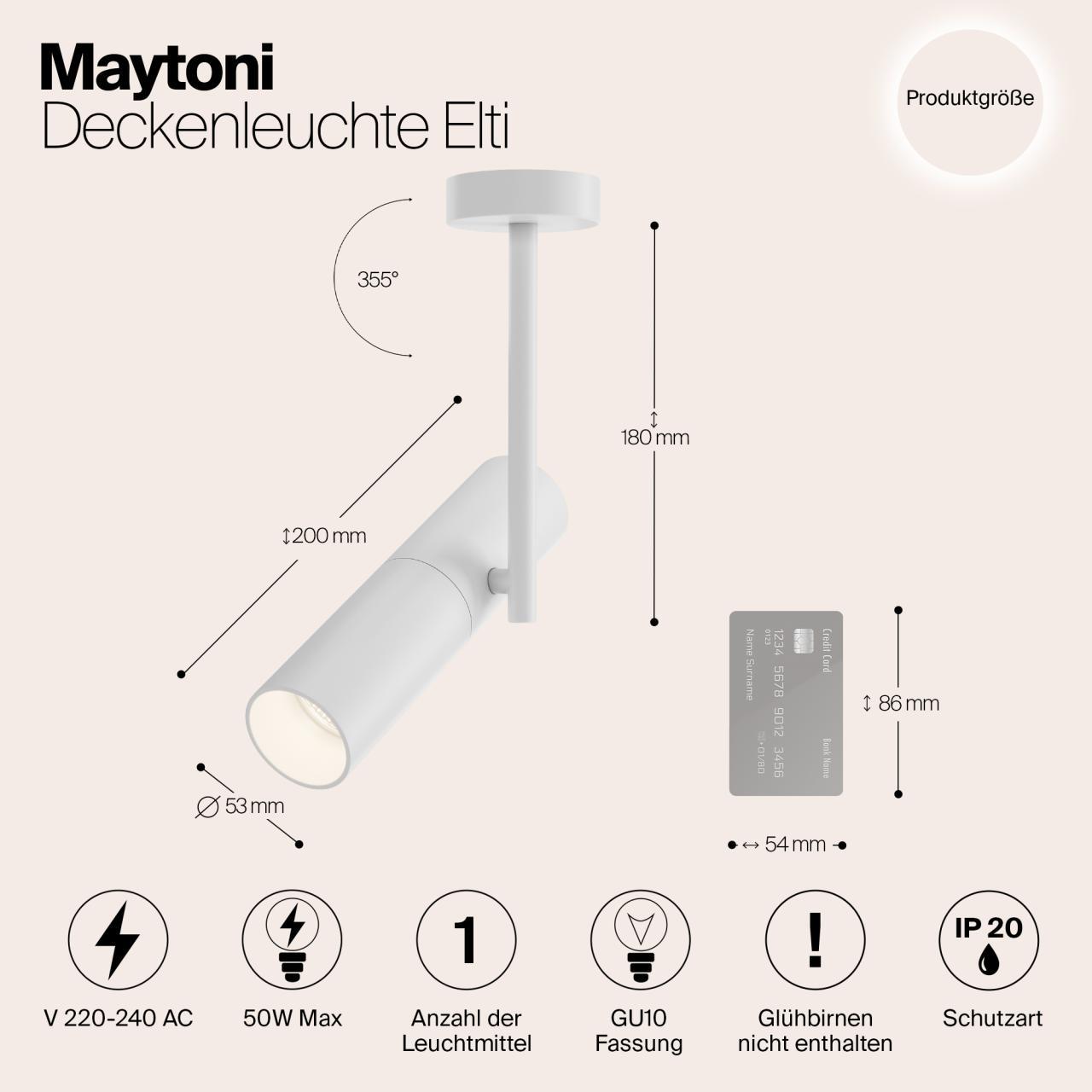 Дополнительная картинка Спот Maytoni Elti C020CL-01W