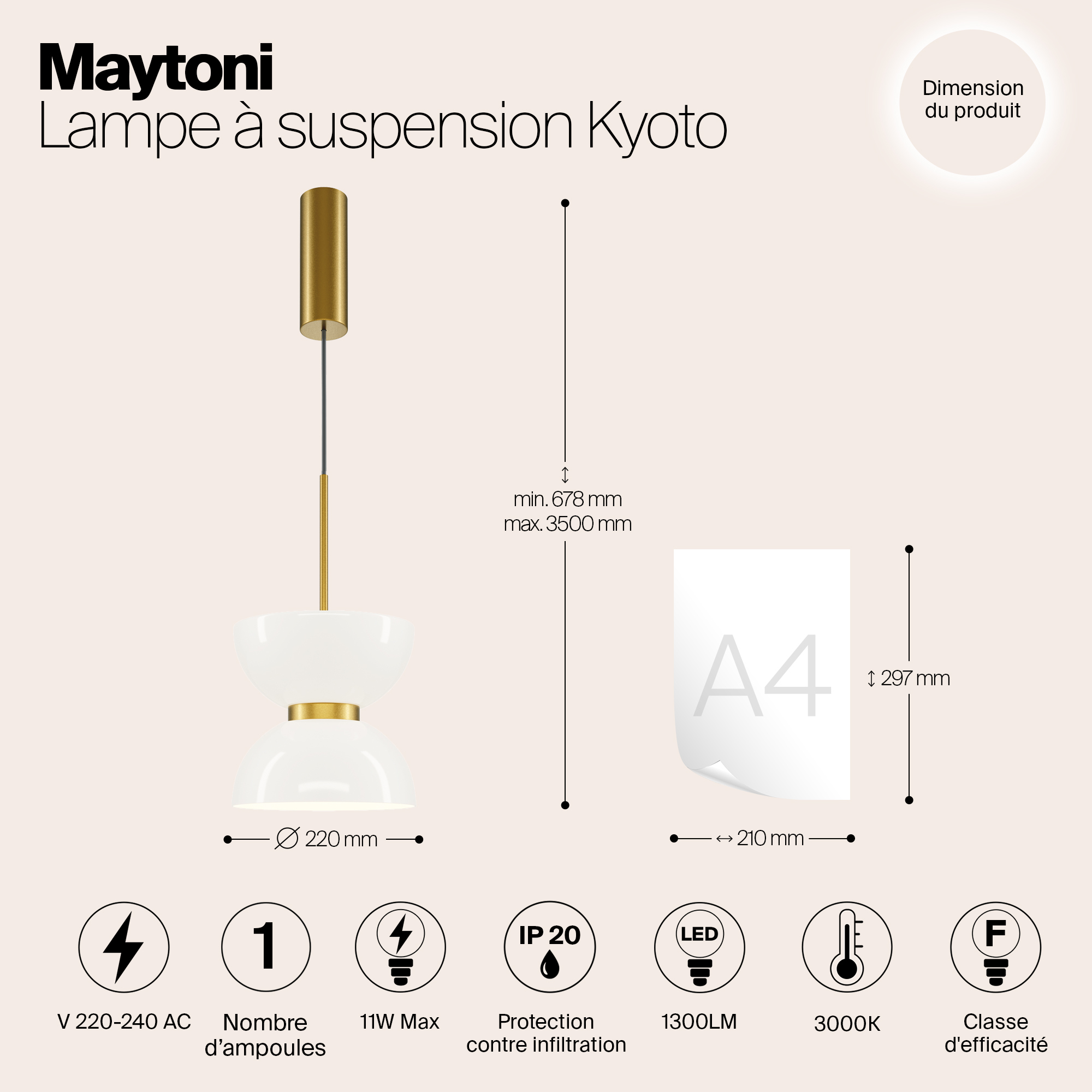 Дополнительная картинка Подвесной светильник Maytoni MOD178PL-L11G3K