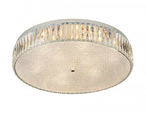 люстры newport 8240 8249/pl chrome , потолочный светильник, chrome clear glass d60*h12,5 cm e14 led 9*9w, доставка по Казахстану 