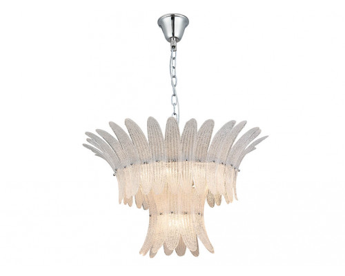 newport 8800 8812/c new , люстра, chrome clear glass with white sand d70*h36 cm e14 12*60w, доставка по Казахстану 