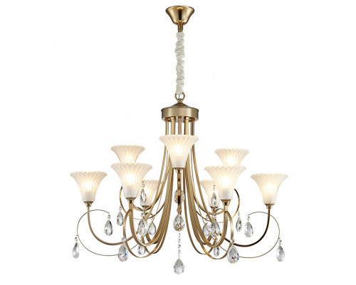 newport 4820 4829/c , люстра, french gold clear crystal matt white glass d87*h59/150 cm e14 9*60w, доставка по Казахстану 