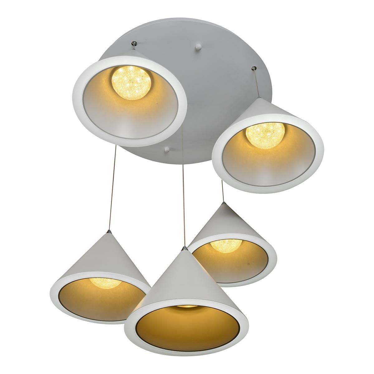 Картинка Подвесная светодиодная люстра iLedex Moon WL8858-5 WH