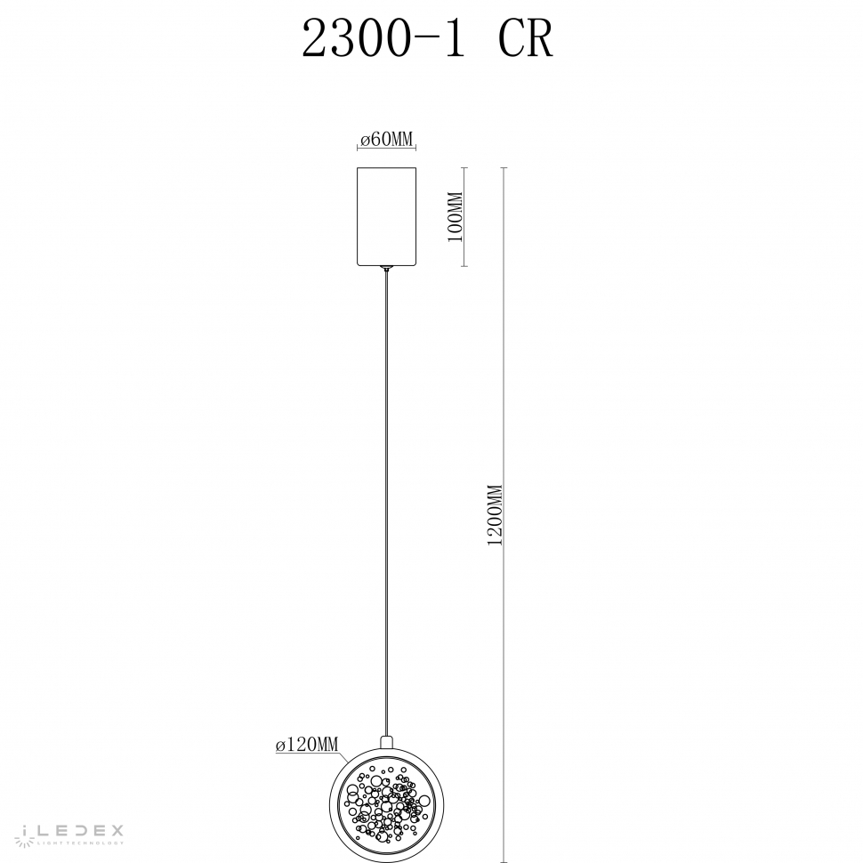 Картинка Светильник подвесной iLedex Sonos iLedex 2300-1 CR