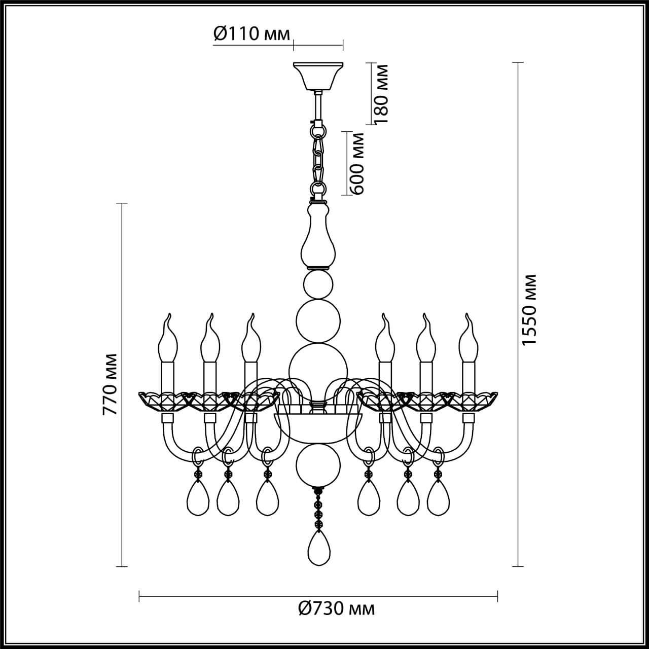 Картинка Подвесная люстра Odeon Light Kepria 4725/6