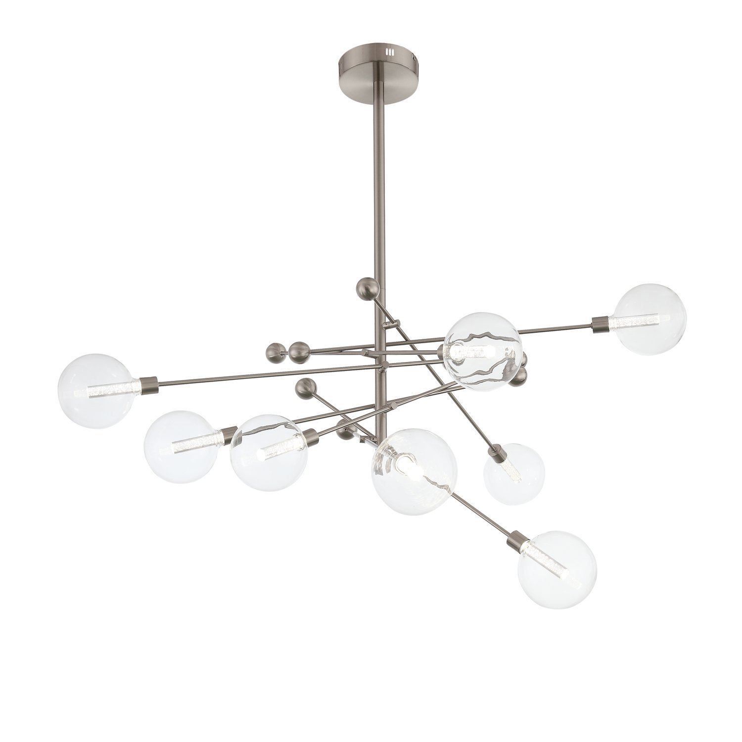 купить SL377.342.08 Люстра потолочная ST-Luce Никель/Прозрачный LED 8*4,5W 4000K GIACIO в Алматы, svet.kz, доставка по Казахстану 