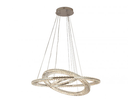 newport 8240 8243/900 chrome , подвесной светильник, chrome сlear crystal d40/65/90*h250 см led strip 140w 3100k 15400lm, доставка по Казахстану 