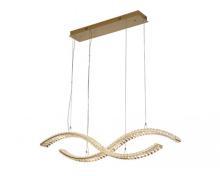 newport 8240 8242/110 gold , подвесной светильник, gold сlear crystal l110*16*h20.5/250 cm led strip 55w 3100k 6050lm, доставка по Казахстану 