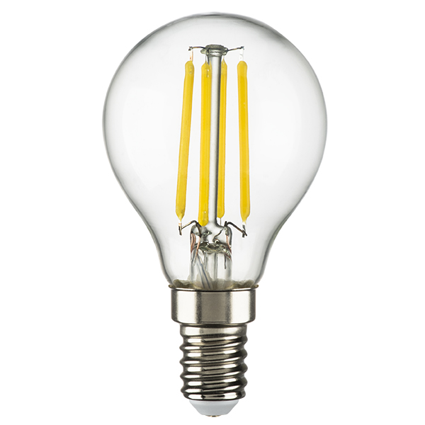 Картинка 933804 Лампа LED FILAMENT 220V G45 E14 6W=65W 560LM 360G CL 4000K 15000H (в комплекте)