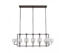 люстры newport 4400 4408+4/s black glossy , подвесной светильник, black glossy clear crystal clear glass l157*57*h52/160 cm, доставка по Казахстану 