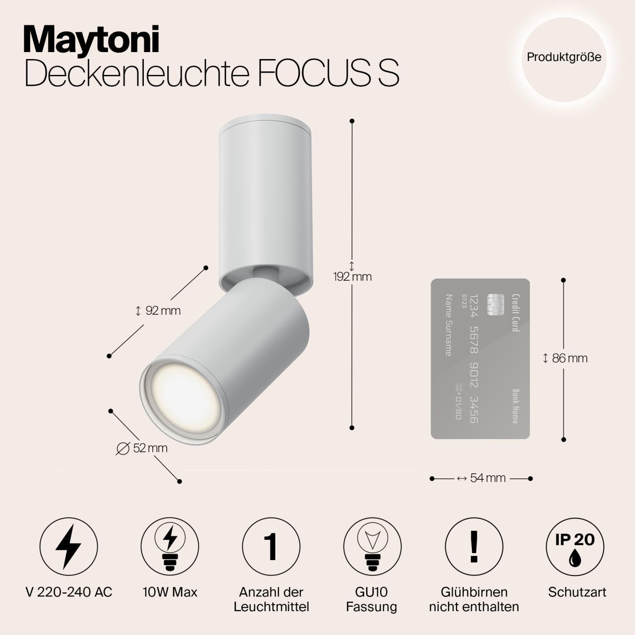 Дополнительная картинка Спот Maytoni Focus S C051CL-01W