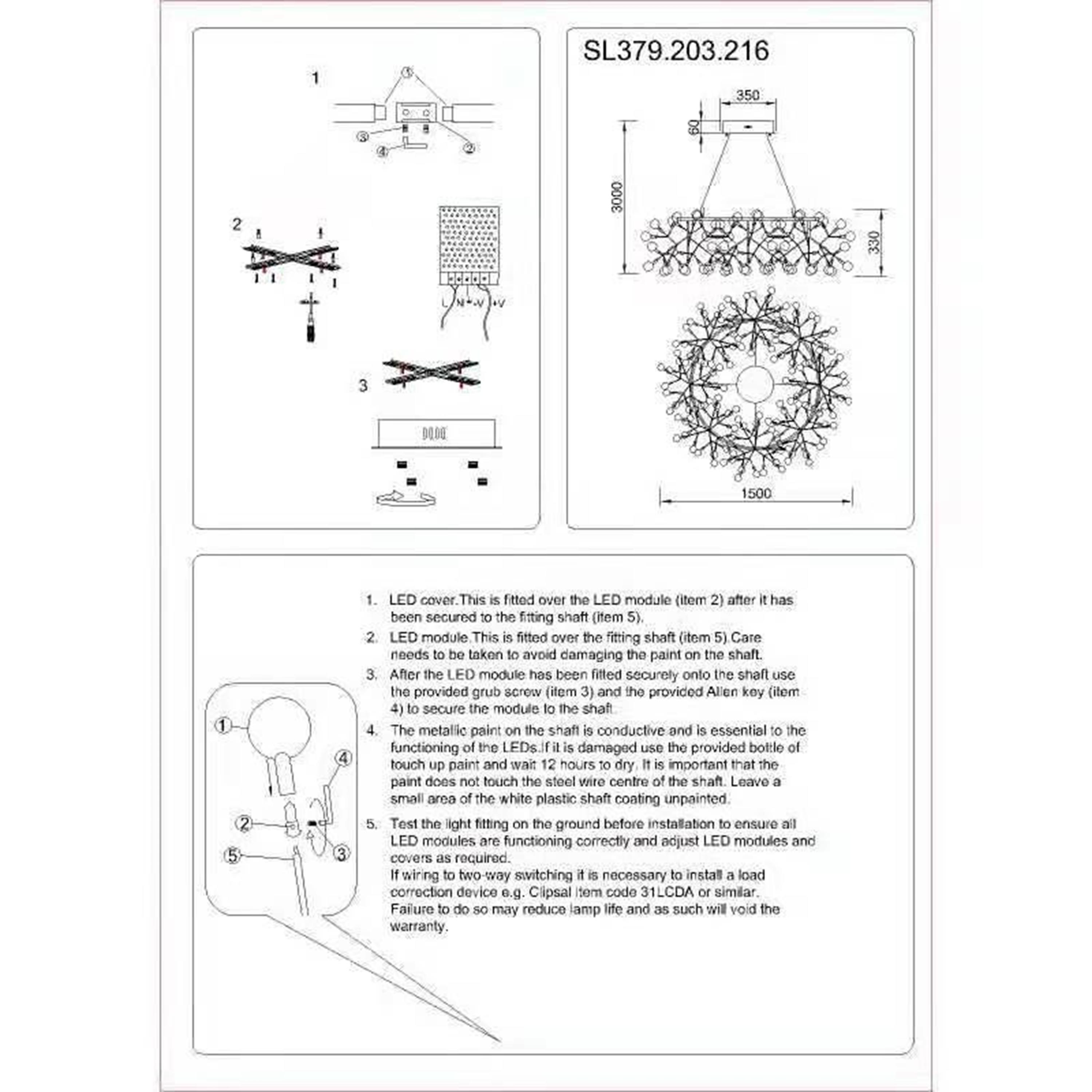 Картинка Подвесной светодиодный светильник ST Luce Rafina SL379.203.216