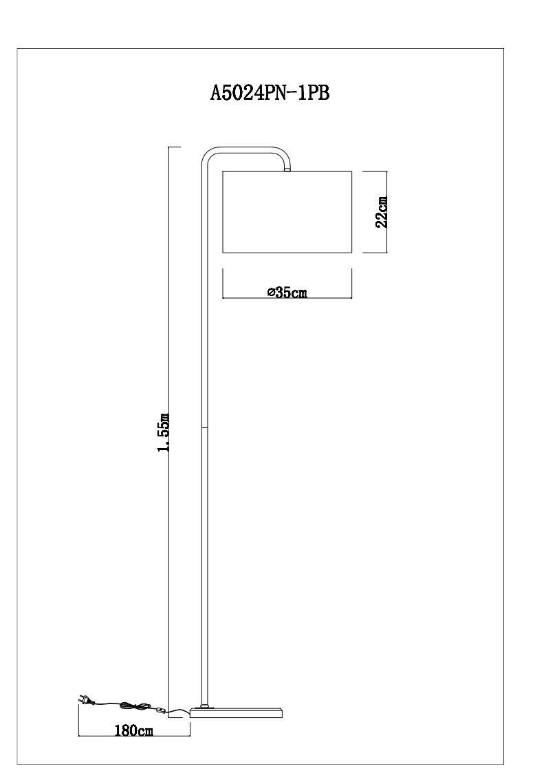 Картинка Торшер Arte Lamp Rupert A5024PN-1PB