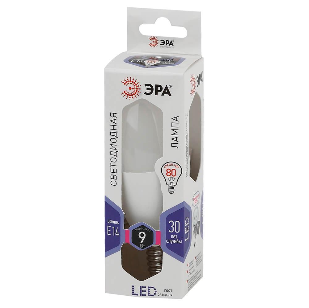 Картинка Лампа светодиодная ЭРА E14 9W 6000K матовая LED B35-9W-860-E14 Б0031403