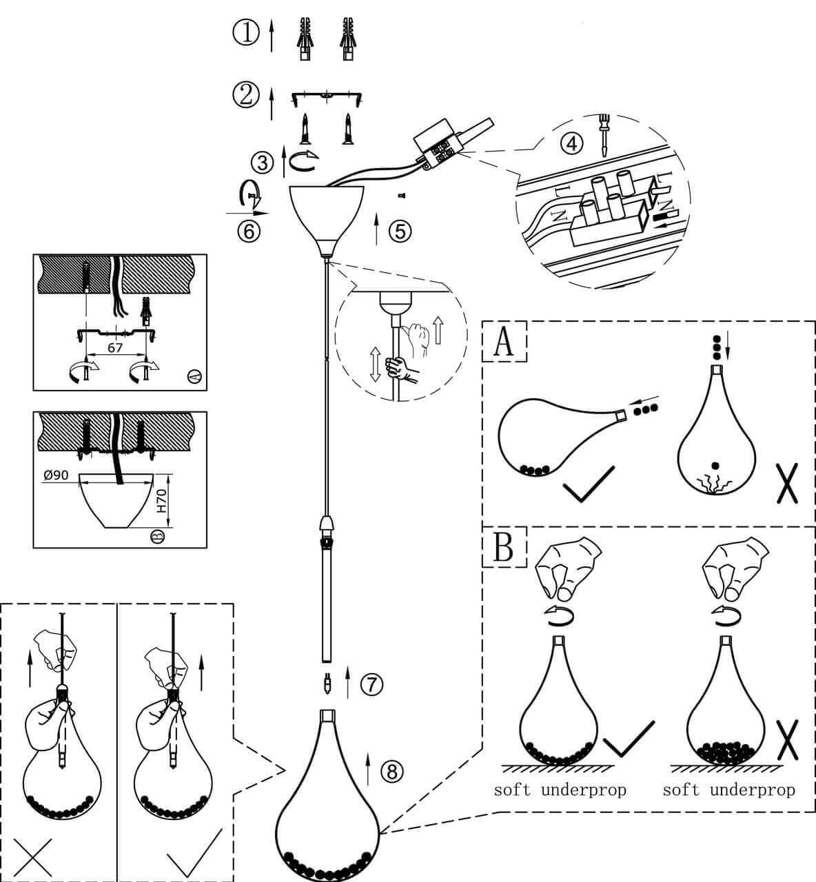 Картинка Подвесной светильник Odeon Light Alna 2568/1