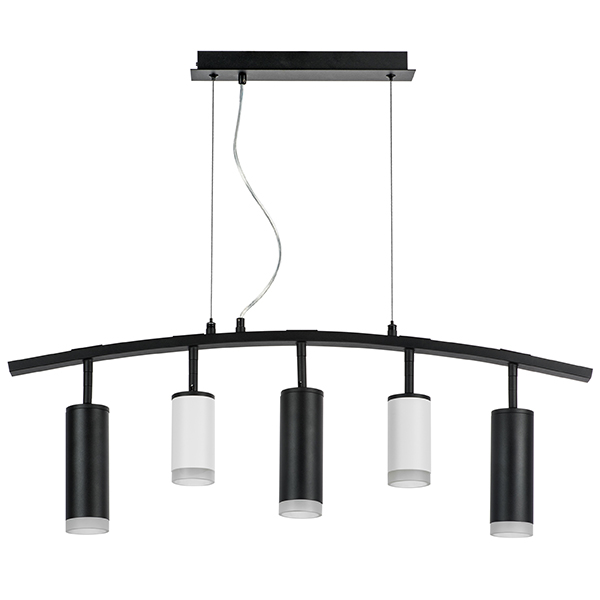 lr7353628730 люстра rullo 5х50w gu10 черный - белый  571735 - 214436-2 - 214487-3 - 202430-5, доставка по Казахстану 