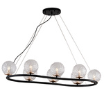 815287 (md9500-8b) люстра  bari 8х28w g9 черный матовый/золото (в комплекте), доставка по Казахстану 