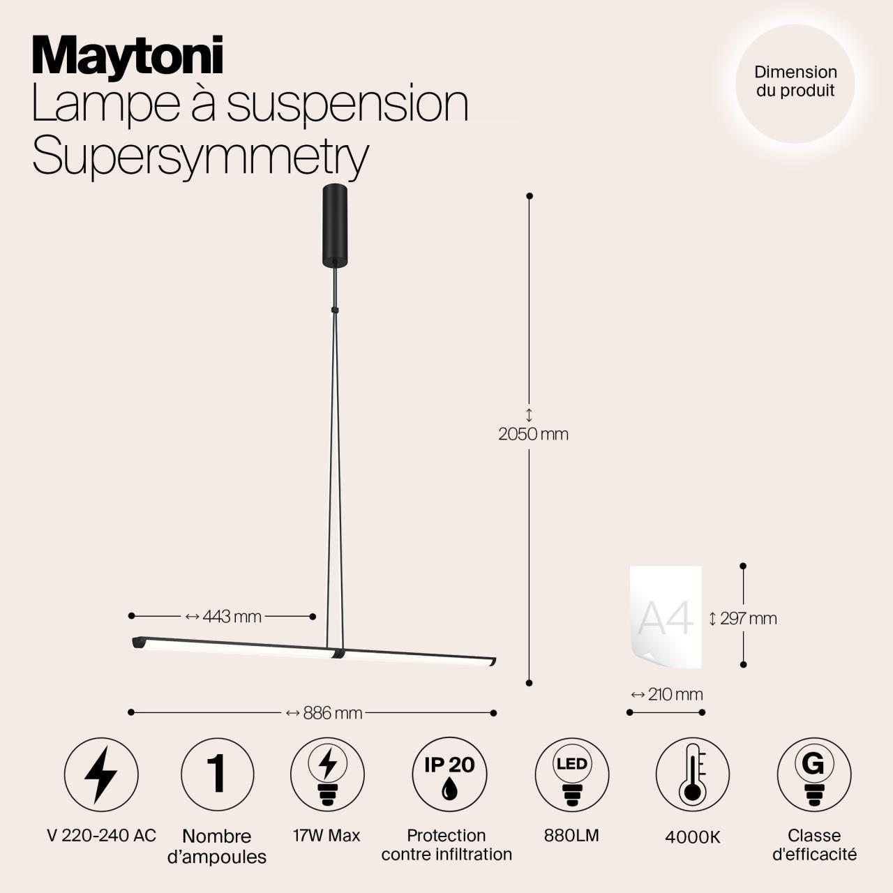 Дополнительная картинка Подвесной светильник Maytoni P096PL-L11BK