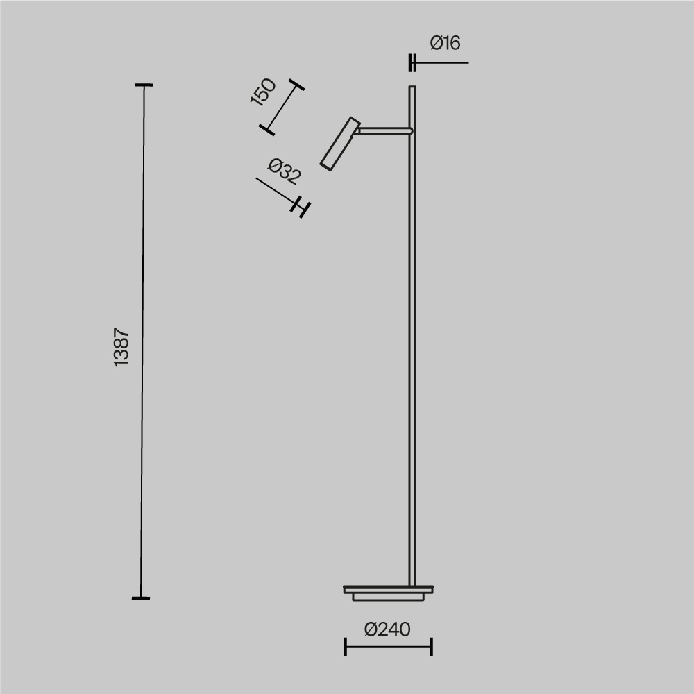 Картинка Торшер Maytoni Estudo Z010FL-L8W3K