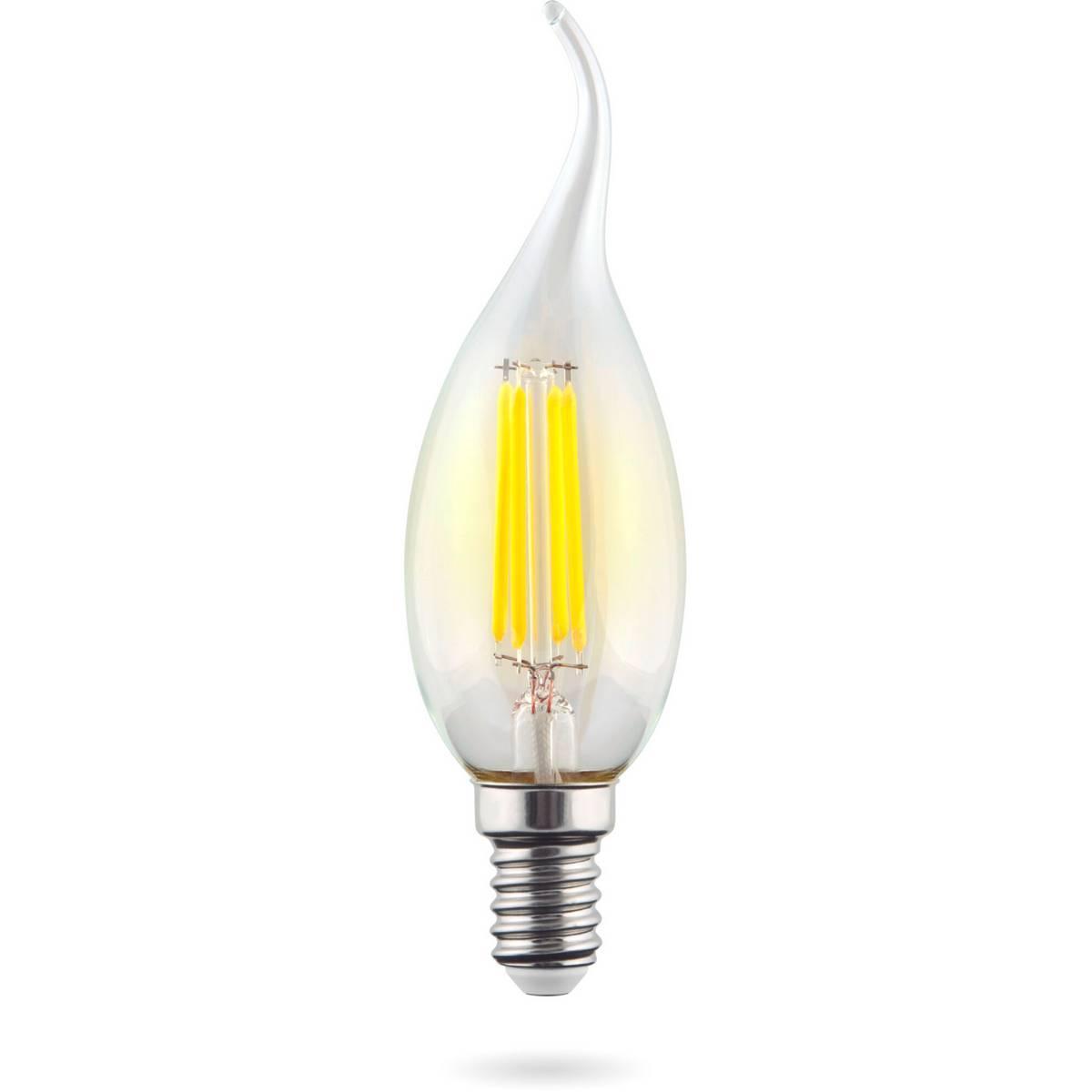 Картинка Лампа светодиодная Voltega E14 9W 4000K прозрачная VG10-CW35E14cold9W-F 7133