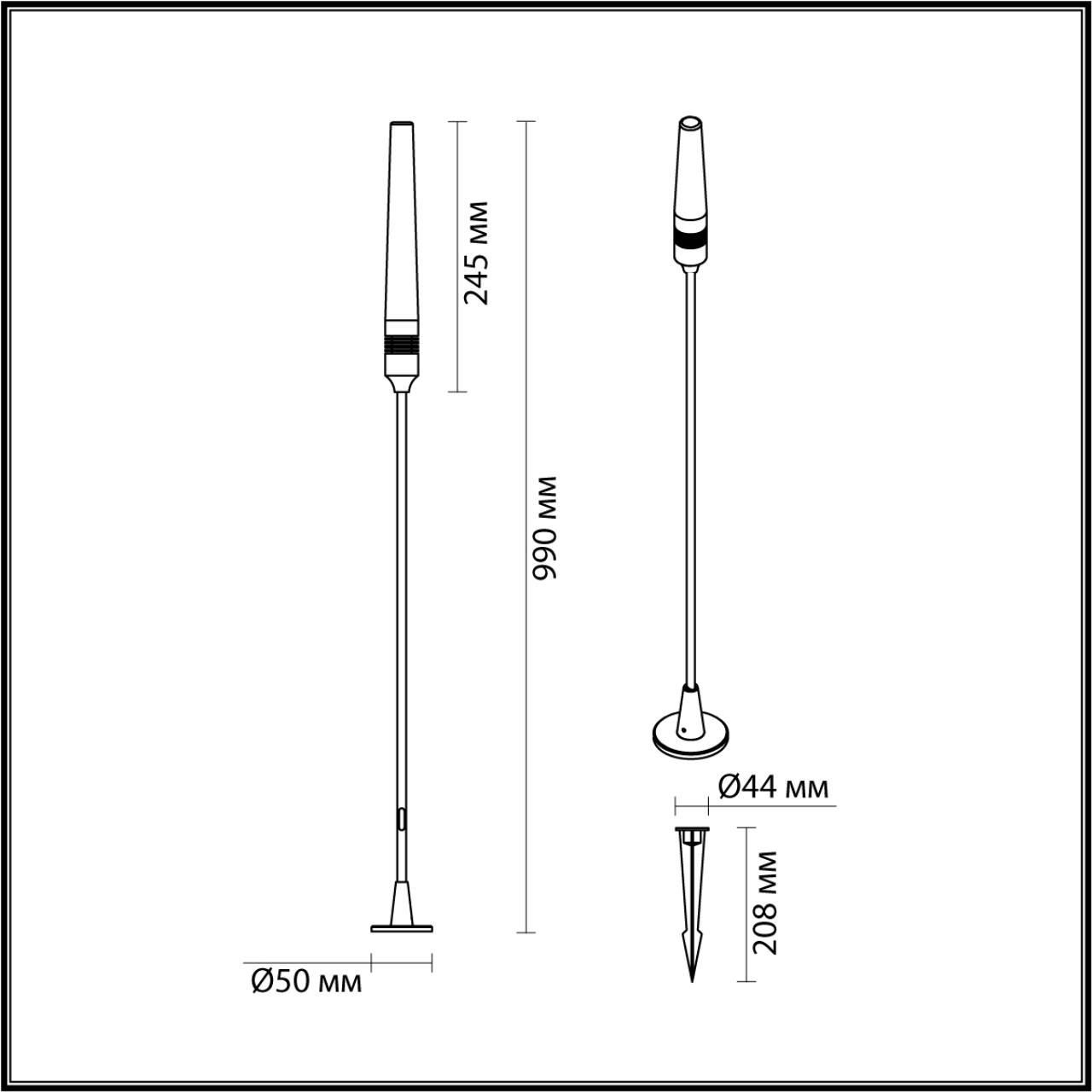 Картинка 7020/4GA Odeon Light Ландшафтный светильник CANNA  (нужен драйвер 357781/357782)
