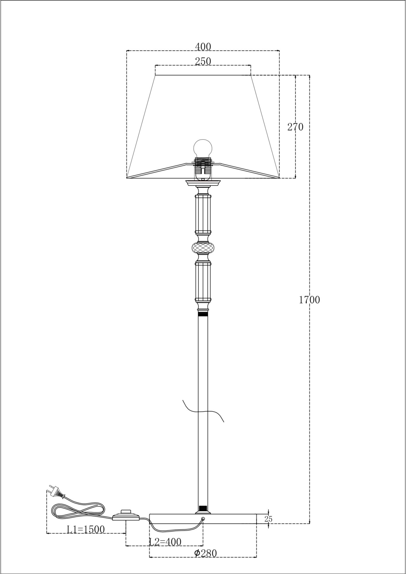 Дополнительная картинка Торшер Maytoni Riverside MOD018FL-01CH