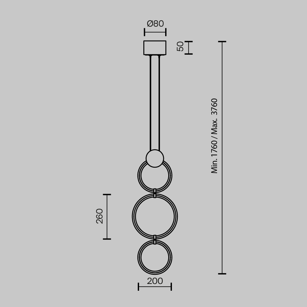 Дополнительная картинка Подвесной светильник Maytoni MOD357PL-L20BS3K