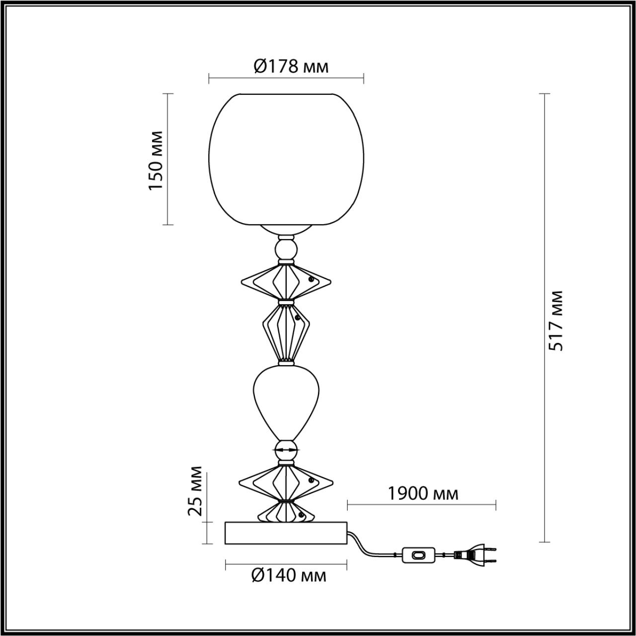 Дополнительная картинка Настольная лампа Odeon Light Classic Bizet 4855/1T