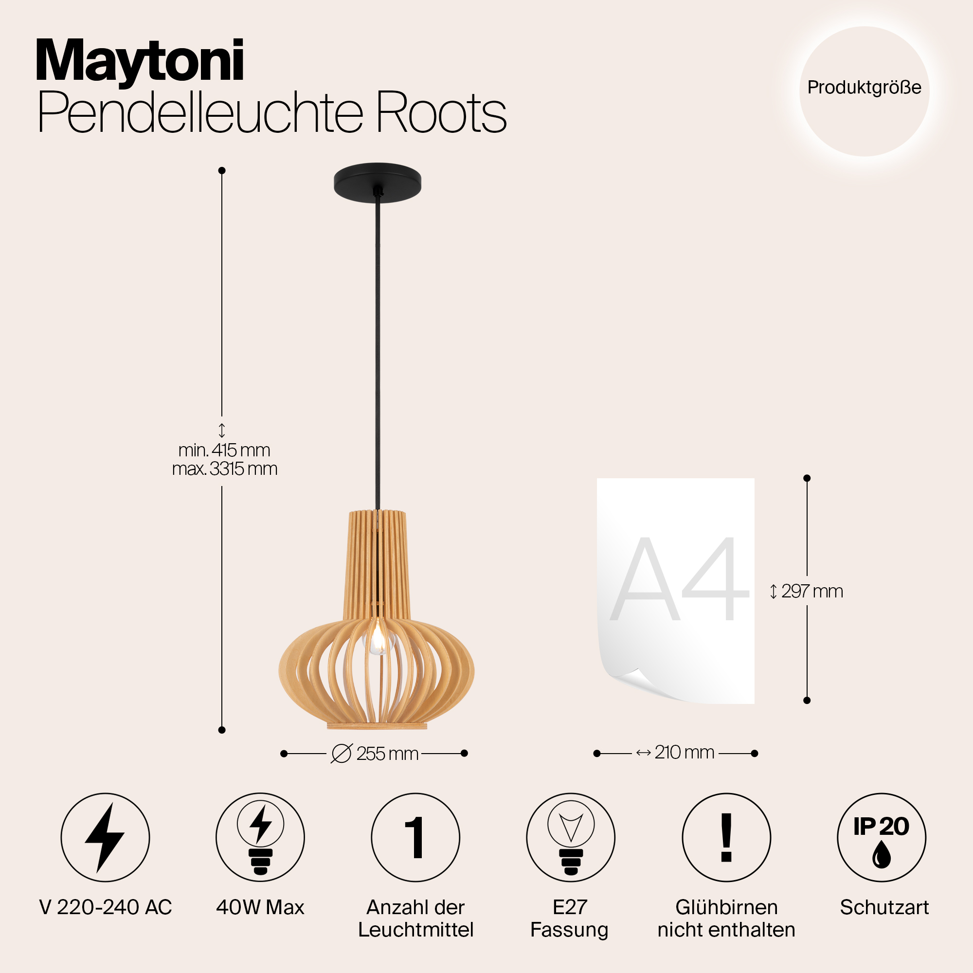 Подвесной светильник Maytoni MOD193PL-01W — фото 12