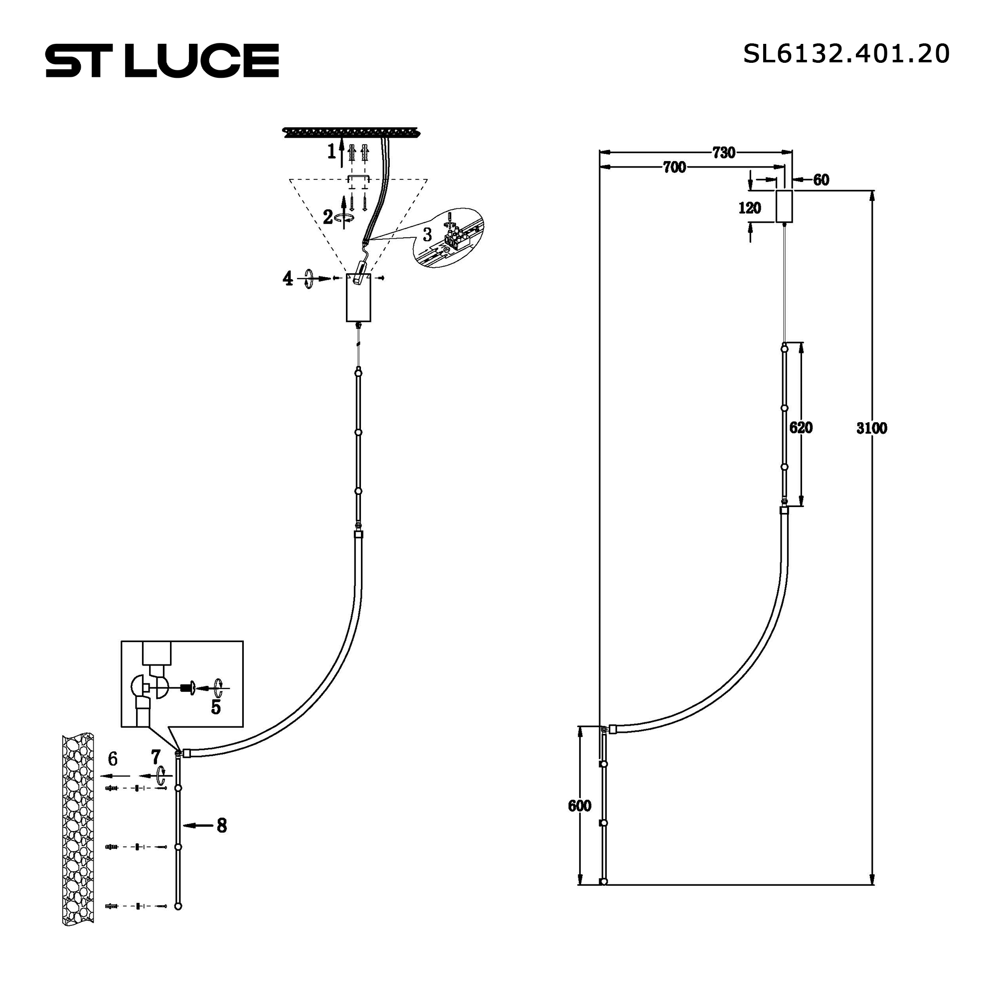 Картинка SL6132.401.20 Светильник настенно-потолочный ST-Luce STRAP