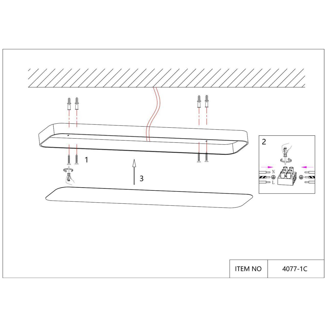 Дополнительная картинка Потолочный светильник Piano 4077-1C