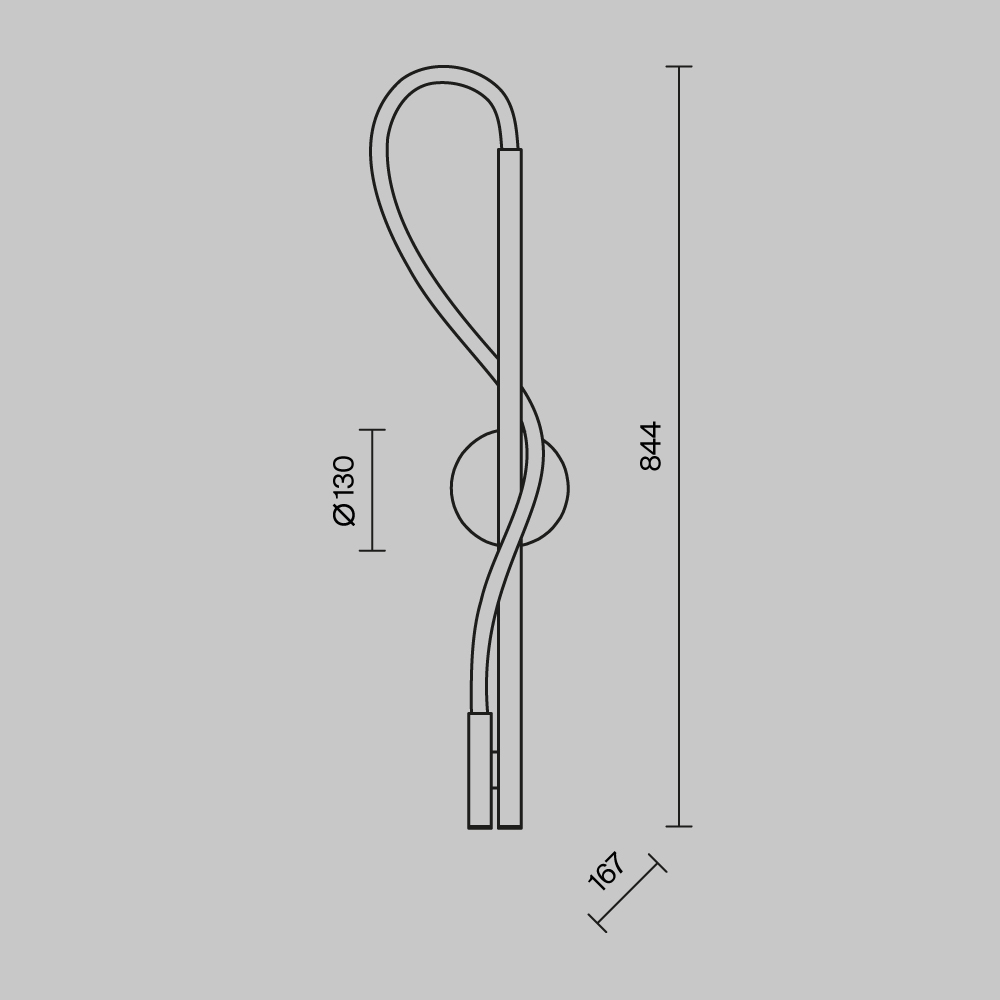 Дополнительная картинка Настенный светильник (бра) Maytoni MOD166WL-L12G3K